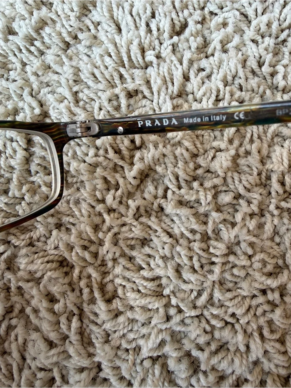Prada VPR10G 6AK-101 Eyeglass Frames 52-16 Italy Leather Case A3